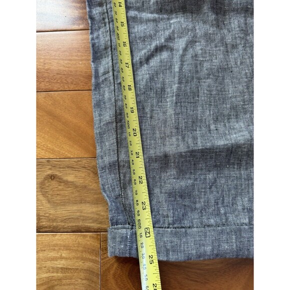 Women’s ATHLETA 100% Linen Cropped Ankle Pants Gray Chambray  Sz 4 Causal Career - Picture 8 of 9